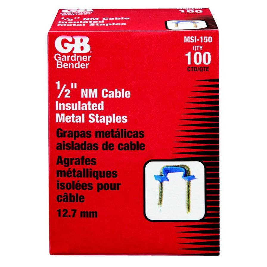 Gardner Bender Metal Insulated Cable Staples (1.27 x 2.54 cm, 100 Pc.)