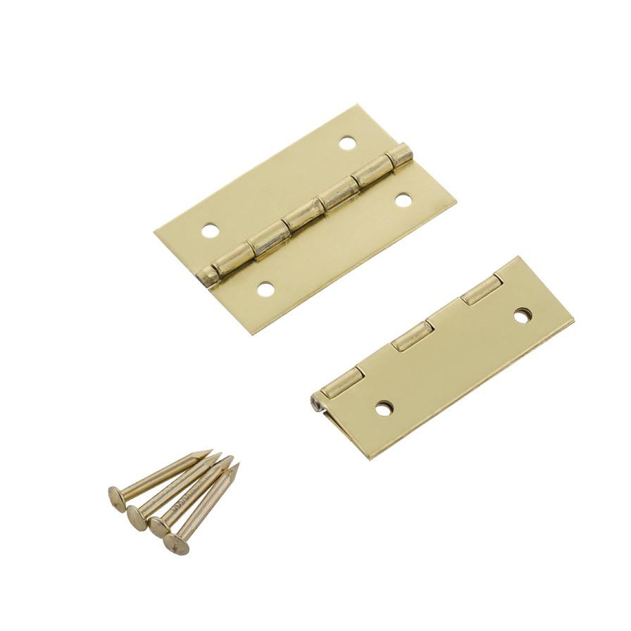 Suki Brass Plated Steel Casket Hinge Pack (1.8 x 3 cm, 4 Pc.)