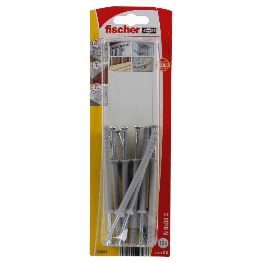 Fischer Hammerfix N-S Pack (0.6 x 8 cm, 12 Pc.)