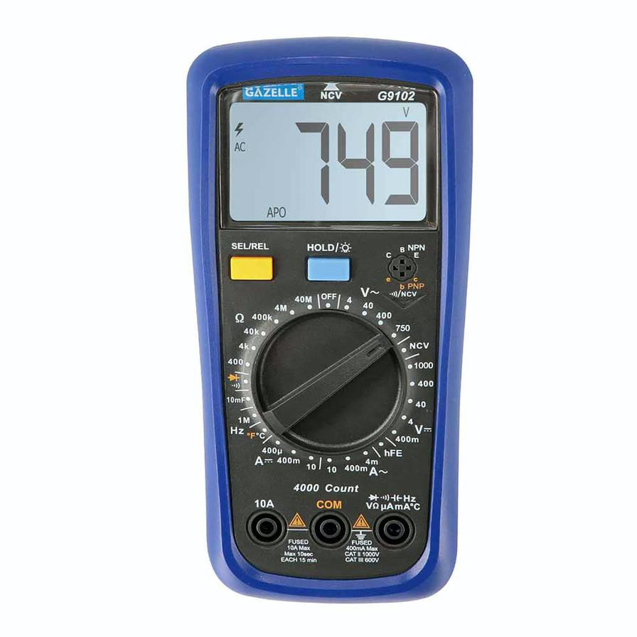 Gazelle Digital Multimeter, G9102 (600 V)