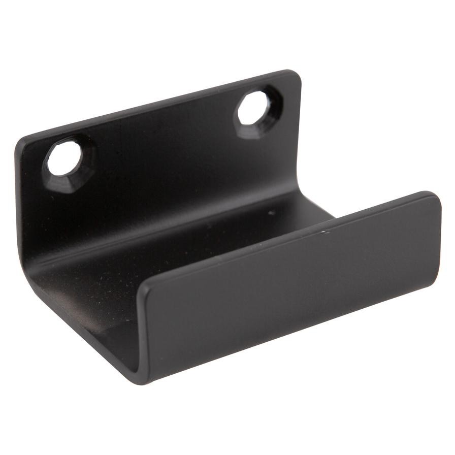 Hettich Furniture Feet U-Rail (9 x 4.3 x 7 cm, Black)