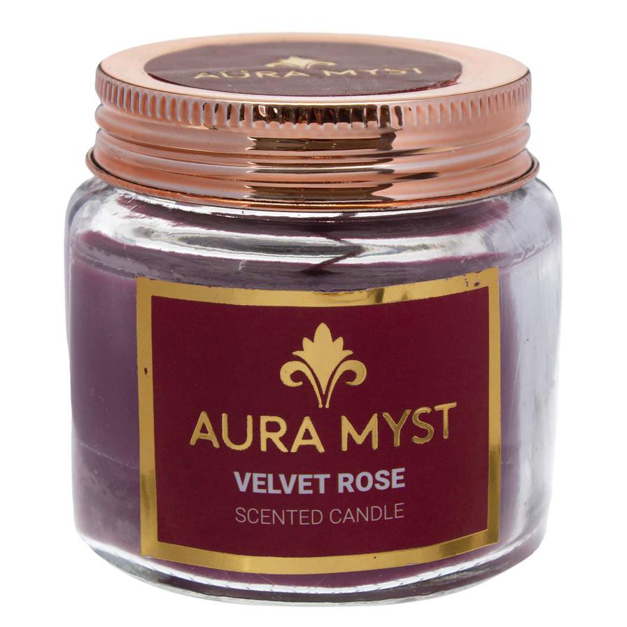 Aura Myst Jar Candle (70 g, Small, Velvet Rose)