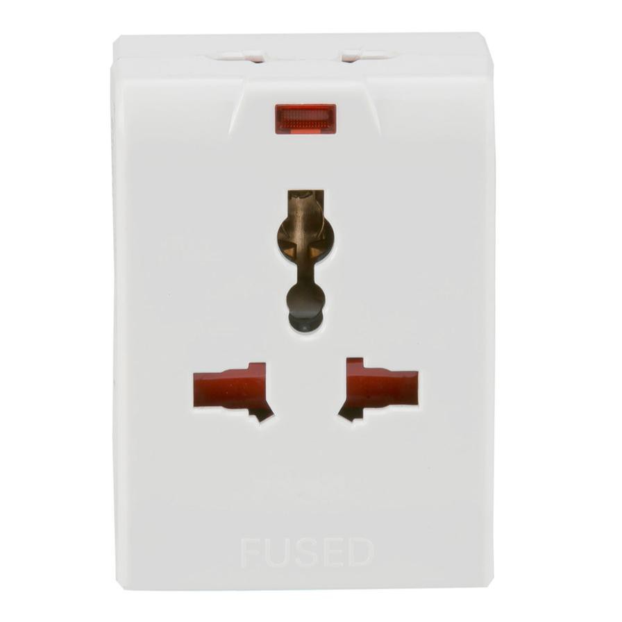 Oshtraco 3-Pin Multisocket (13 A, White)