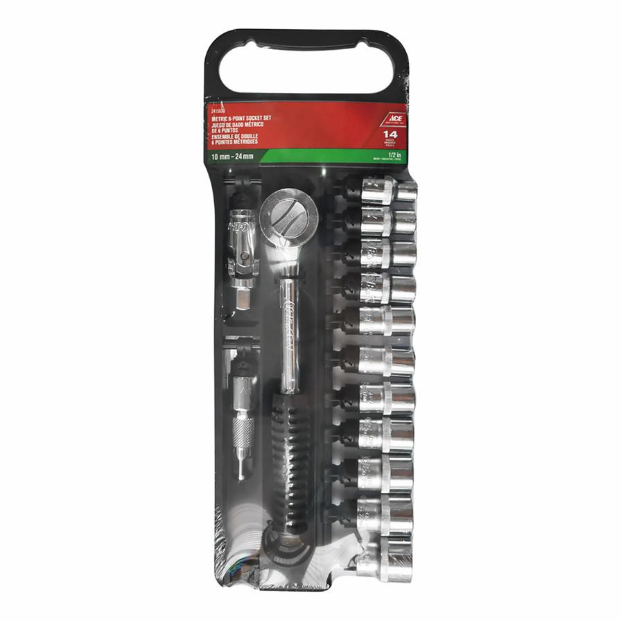 Ace Steel Metric Socket Set (14 Pc.)