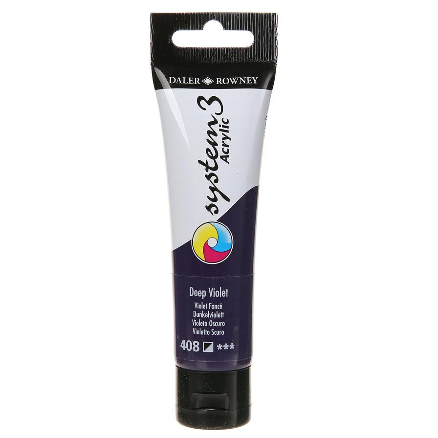 Daler Rowney System 3 Original Acrylic Paint (59 ml, Deep Violet)