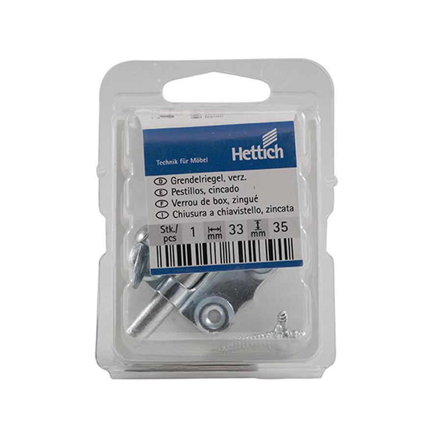 Hettich Barrel Bolt (33 x 35 mm)