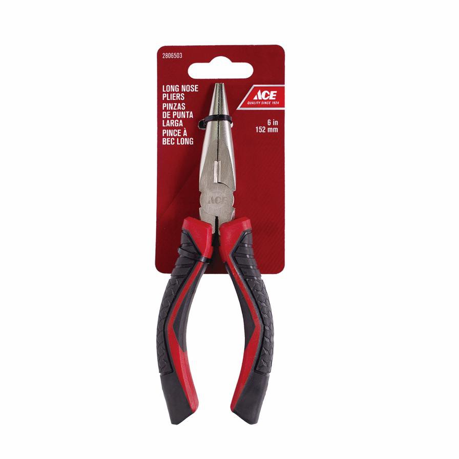 Ace Steel Long Nose Pliers W/TPR Grip (15 cm)