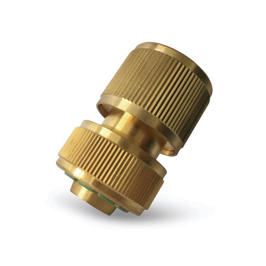 Verve Quick Brass Hose Pipe Connector (12.5 mm)