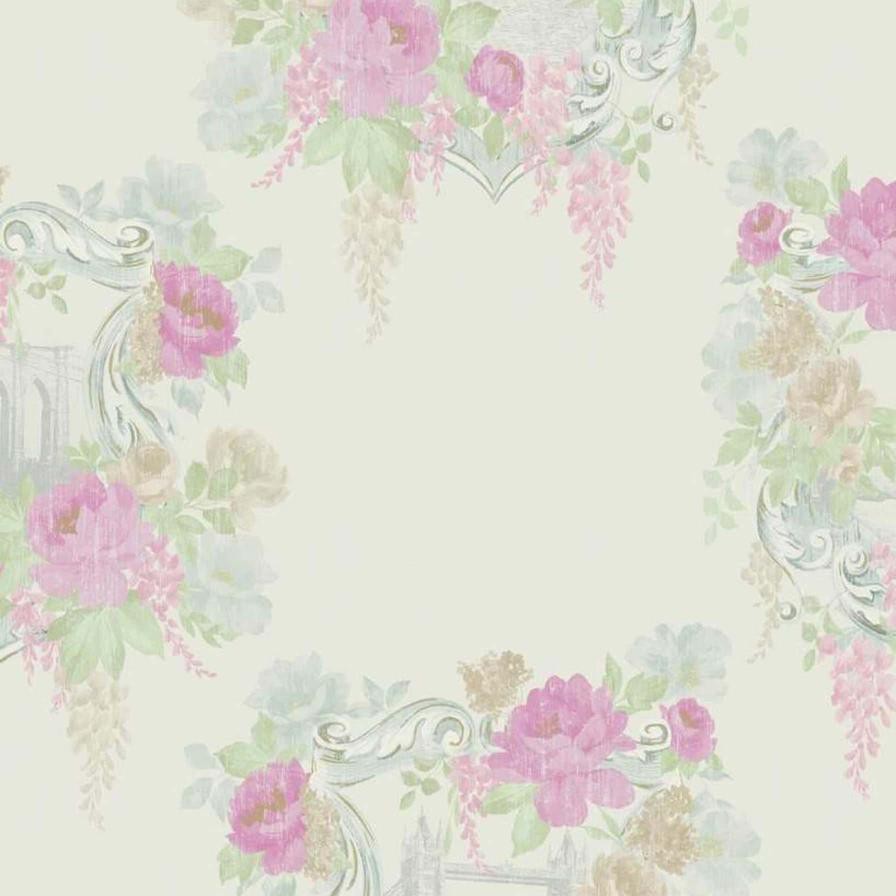 Holden Décor Fusion Vinyl Floral Circle Wallpaper, 98180