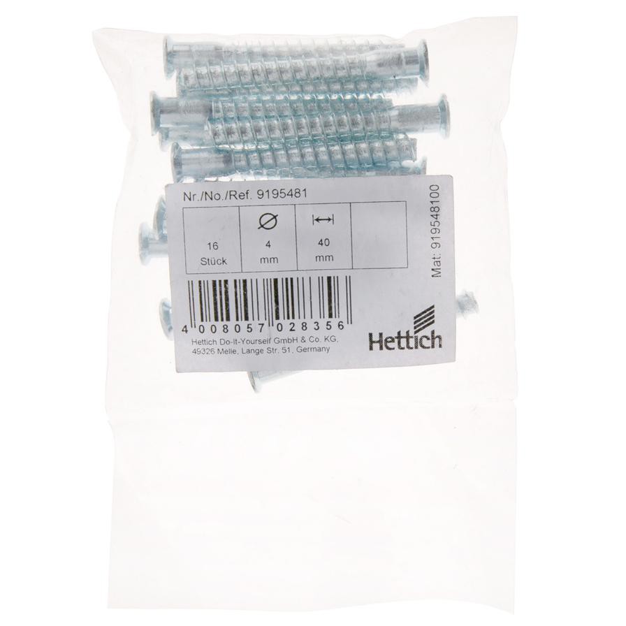 Hettich Connecting Screws (4 x 40 mm, Pack of 16)