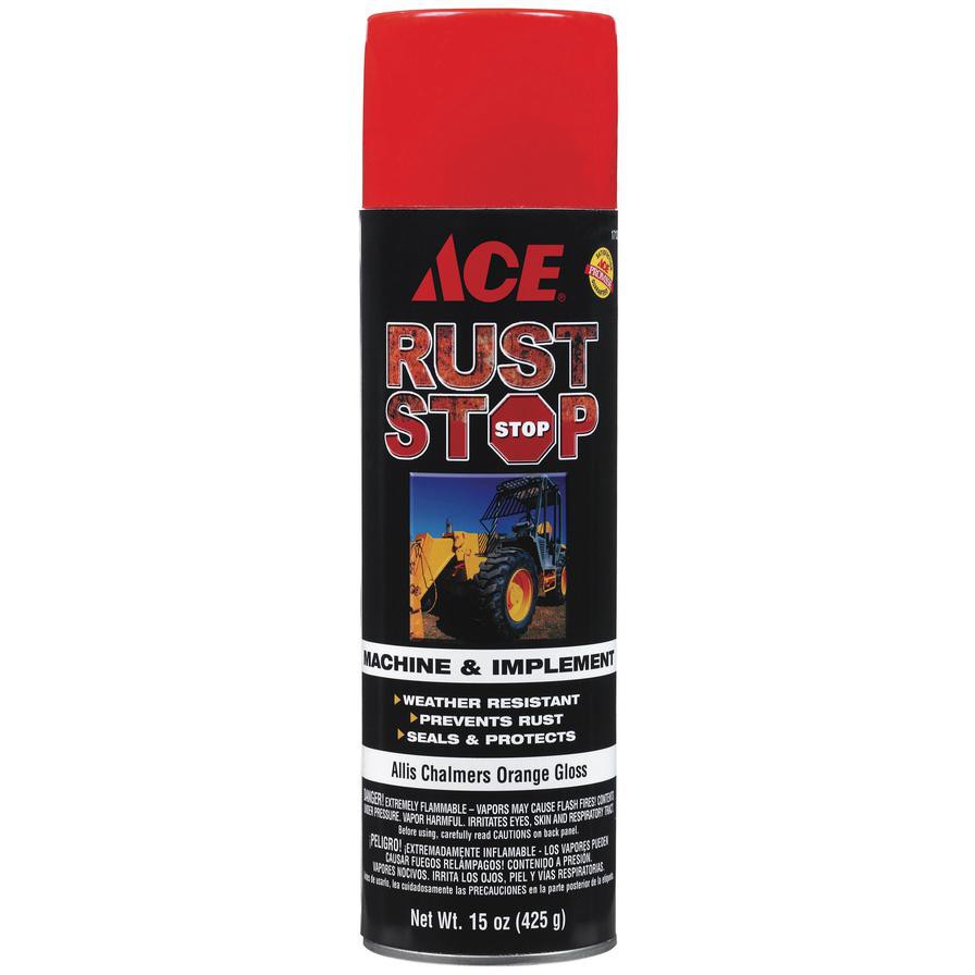 Ace Rust Stop Protective Enamel Spray Paint (425 g, Allis Chalmers Orange Gloss)