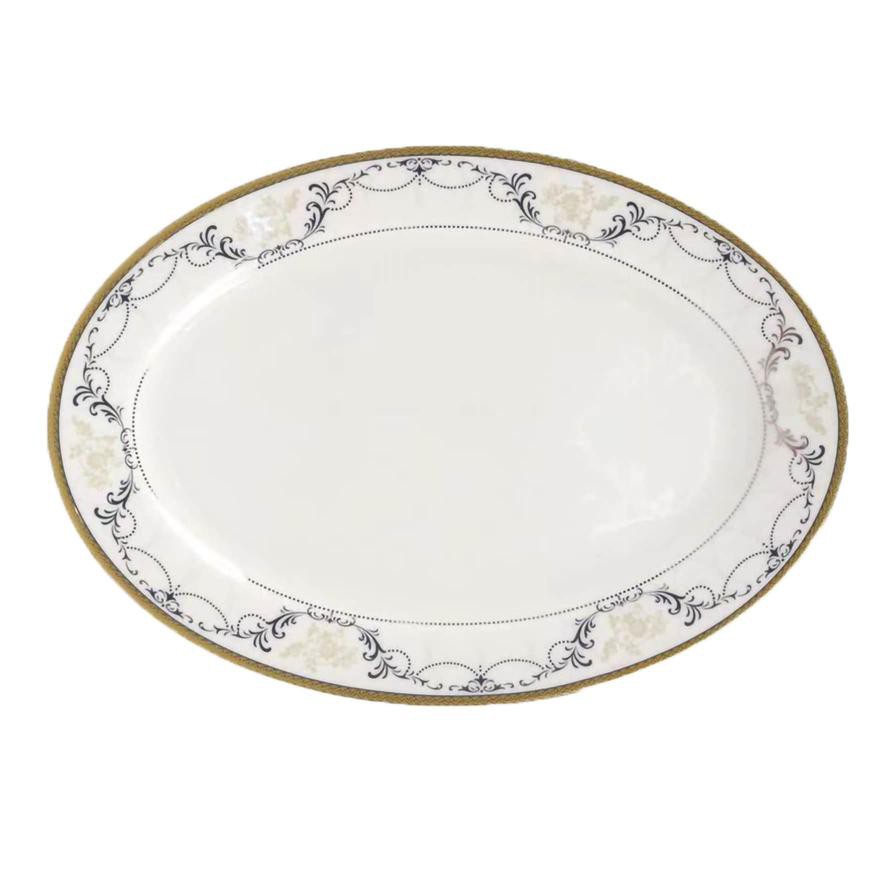 Queens Bone China Oval Plate (30 cm)