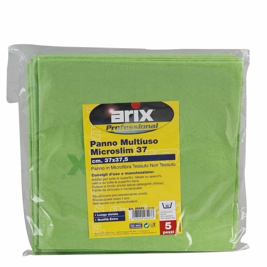 Arix Microslim Microfiber Cleaning Cloth Pack (37 cm, 5 Pc.)