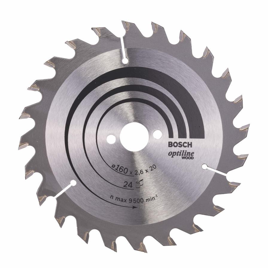 Bosch 24 Teeth Circular Saw Blade for Wood of 160 mm