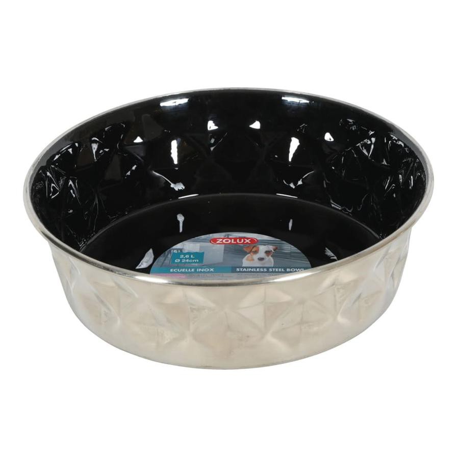 Zolux Stainless Steel Non-Slip Dog Bowl (2.6 L)