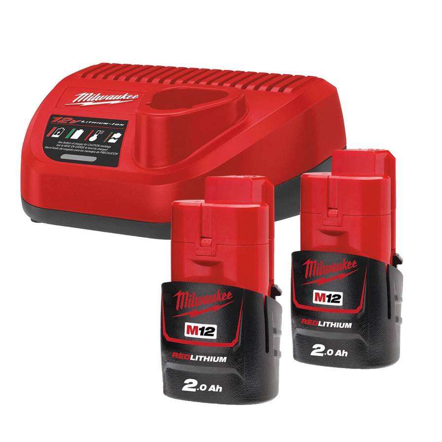 Milwaukee M12 Battery and Charger Starter Pack