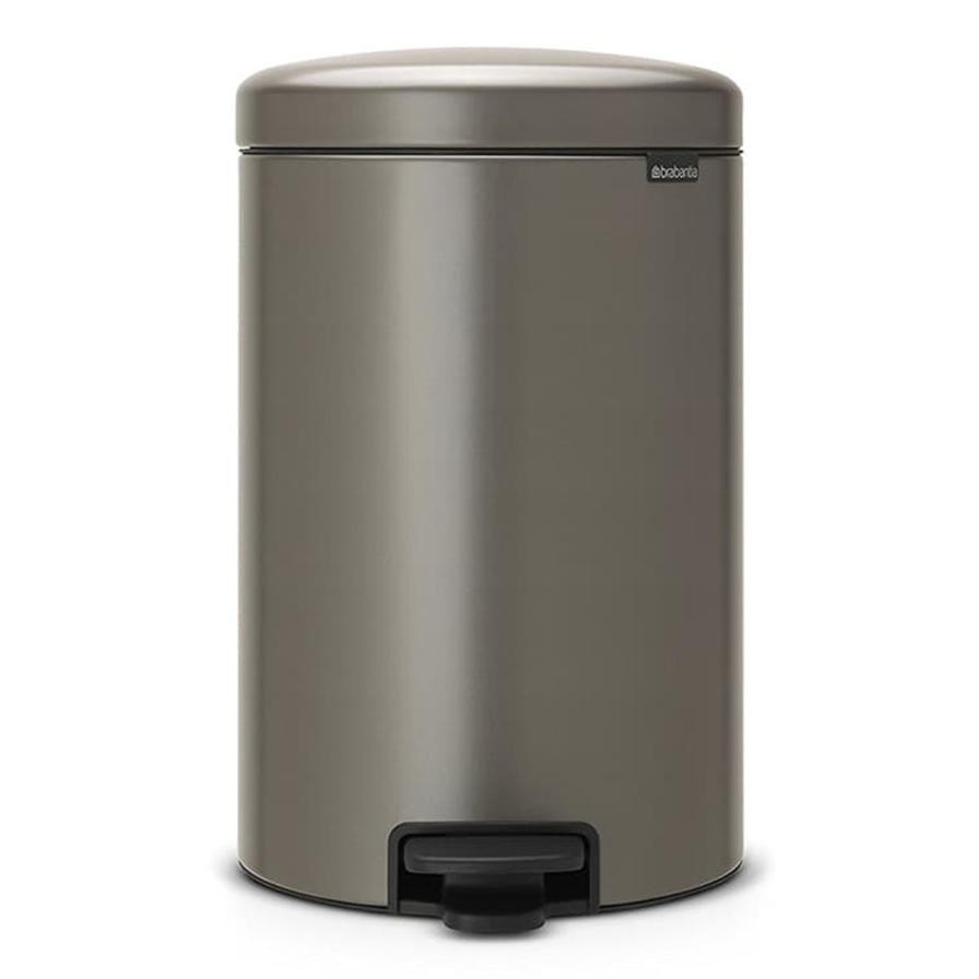 Brabantia NewIcon Pedal Bin (20 L,  46.7 x 29 x 38 cm, Platinum)