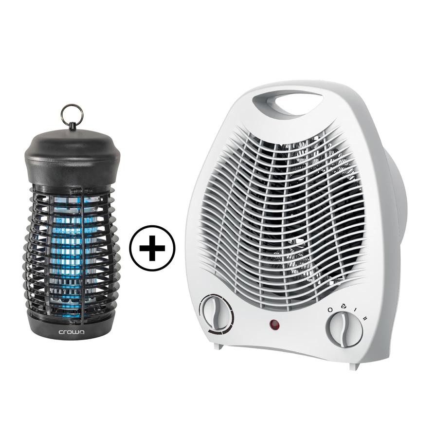 Crownline Corded Fan Heater, HT-243 (2000 W) + Crownline Corded Insect Killer, IK-235 (18 W)