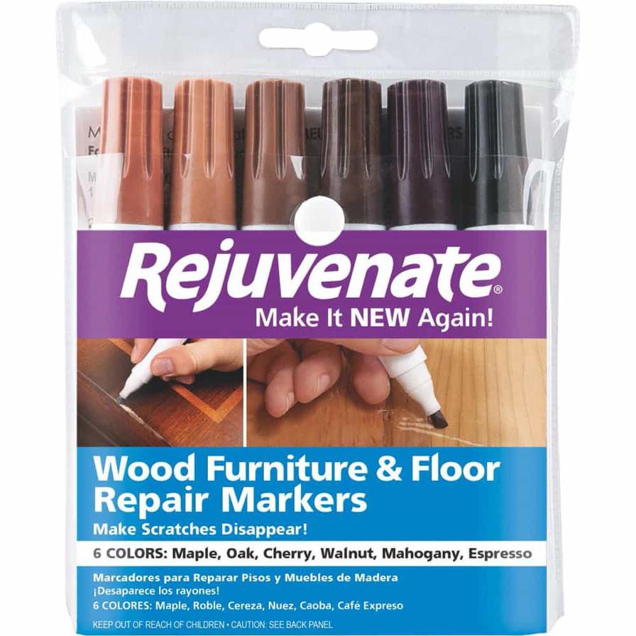 Rejuvenate Wood Furniture & Floor Repair Markers (6 pcs)