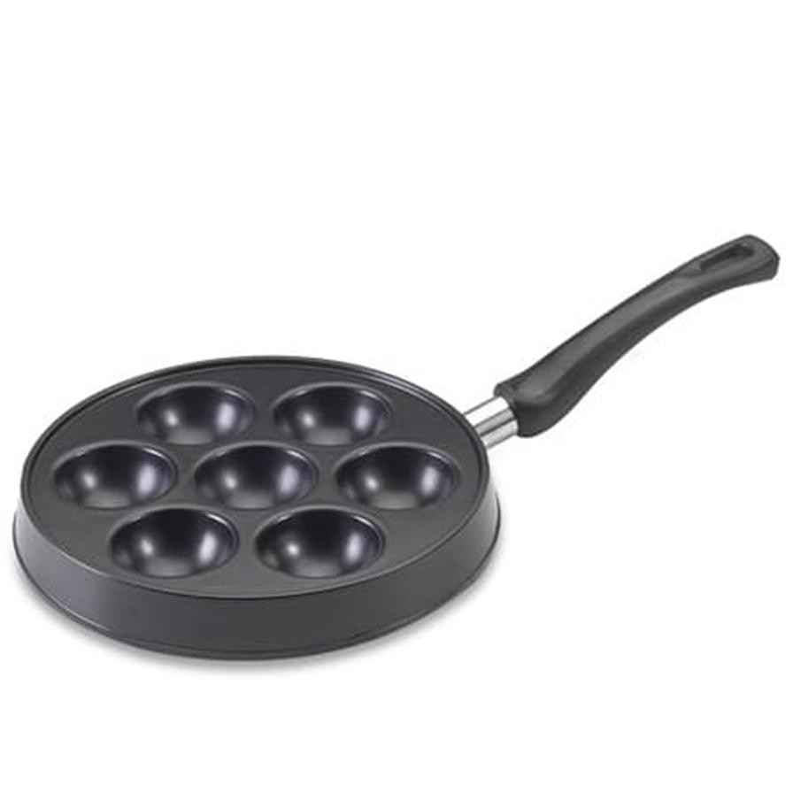 Nordic Ebelskiver Filled Pancake Pan (5.4 x 5.4 x 2.5 cm, Black)