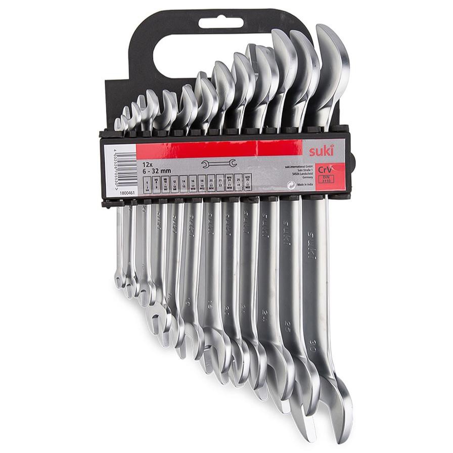 Suki Double Open-end Wrench Set (6-32 mm, Pack of 12)