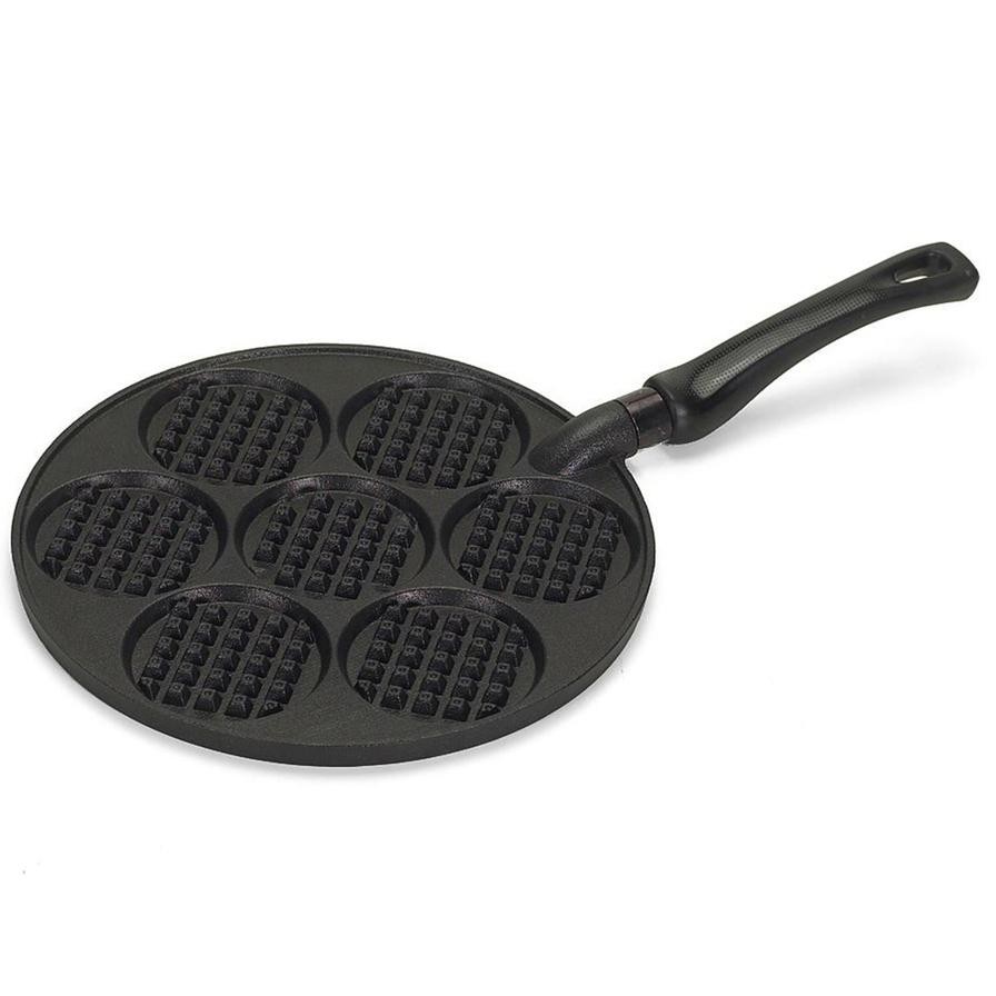 Nordic Silver Dollar Waffle Maker Griddle (8 x 8 x 0.7 cm, Black)