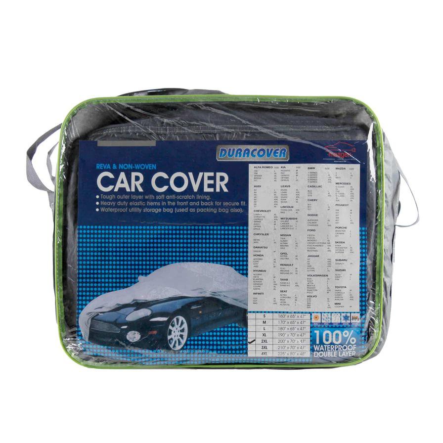 Duracover PEVA & Non-Woven Weatherproof Car Cover (2XL, 508 x 177.8 x 119.4 cm)