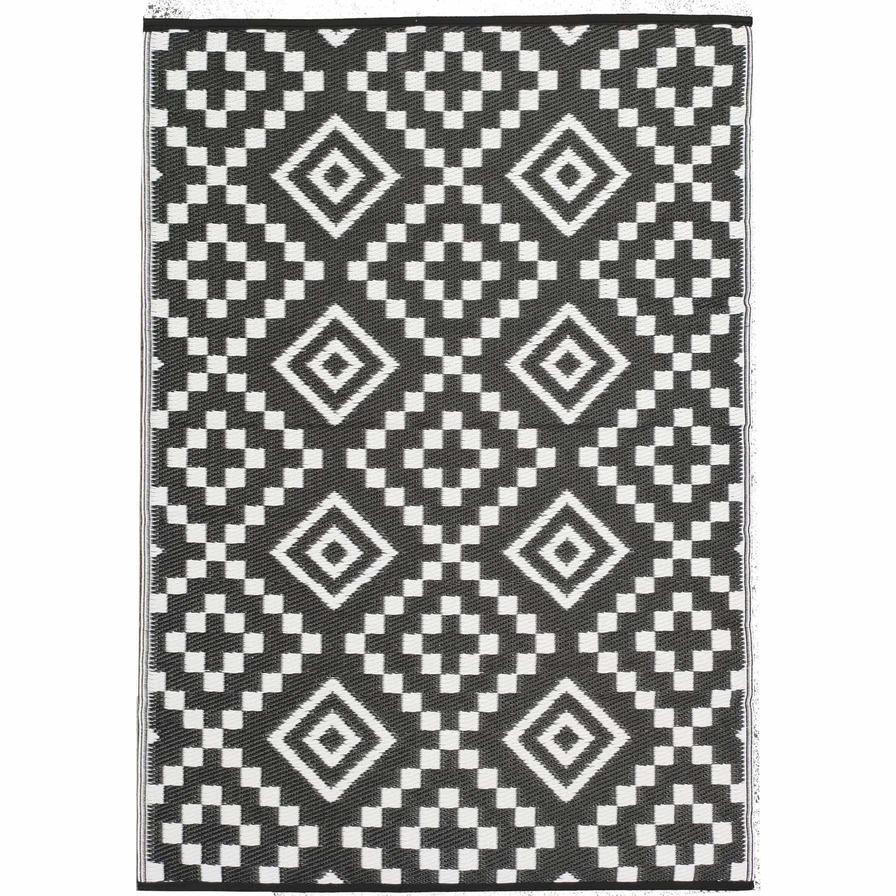 Plastic Geometric Outdoor Rug (90 x 150 cm)