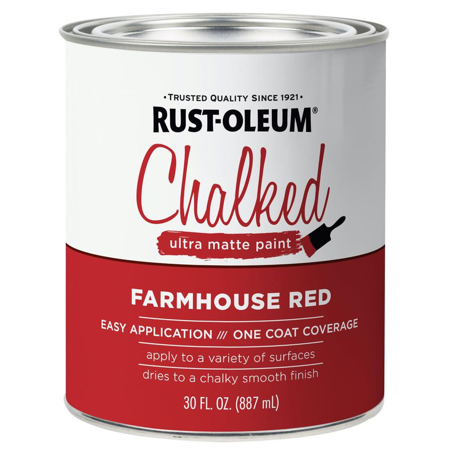 Rust-Oleum Chalked Ultra Matte Paint (887 ml, Farmhouse Red)