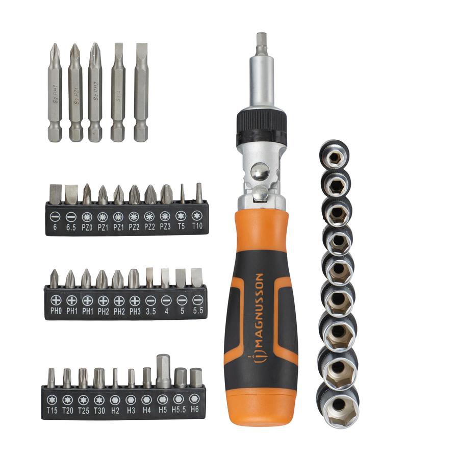 Magnusson Ratchet Screwdriver & Bit Set, SCS30 (46 Pc.)