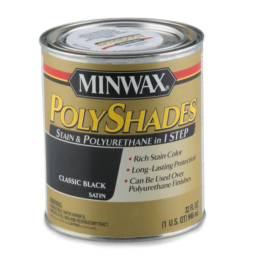 Minwax PolyShades Satin Wood Stain (946 ml, Classic Black)