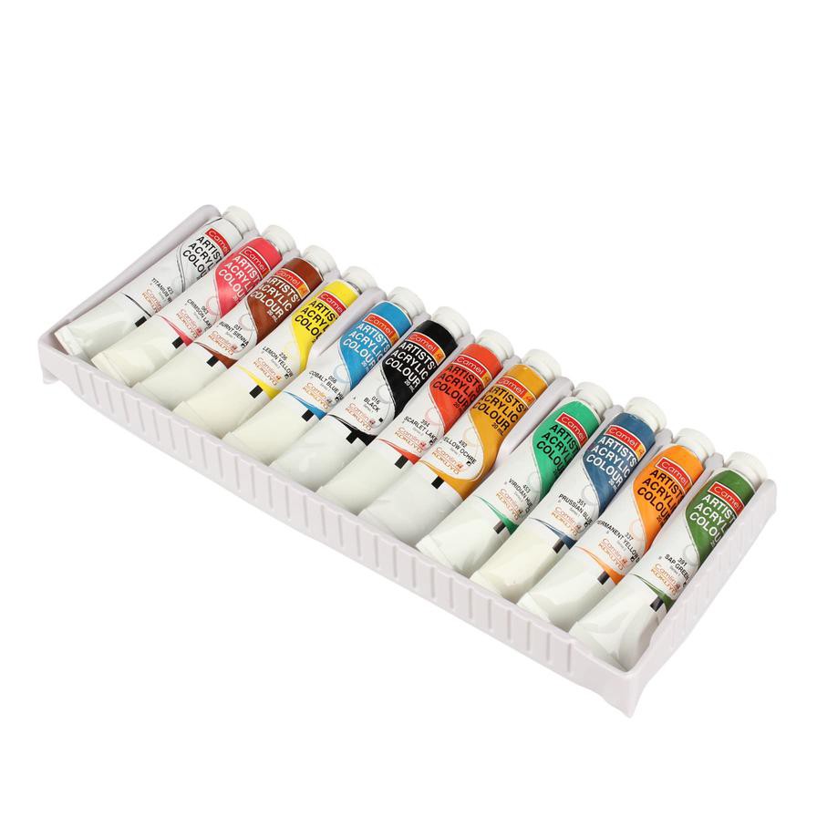 Camel Artist Acrylic Paint Pack (20 ml, Assorted Shades, 12 Pc.)