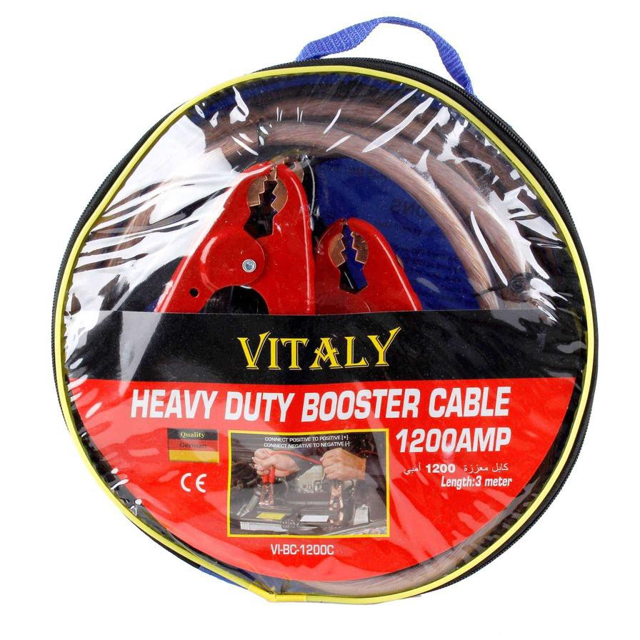 Vitaly Heavy Duty Automotive Booster Cable W/Carry Bag (1200 Amps, Clear)