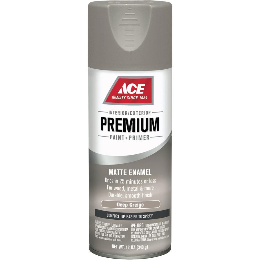 Ace Premium Paint + Primer Spray Paint (340 g, Deep Greige)