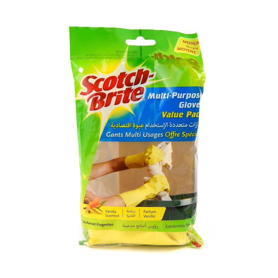 3M Scotch-Brite Vanilla Scented Cleaning Gloves Value Pack (Medium)