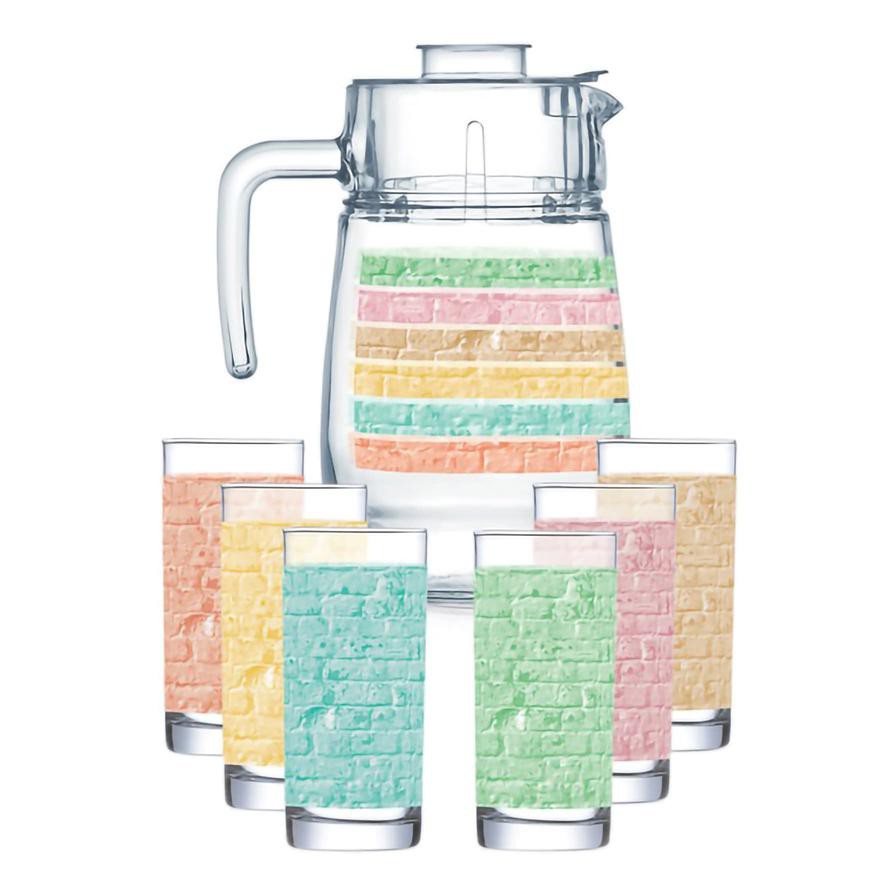 Luminarc Luscious Rainbow Drink Set (7 pcs)