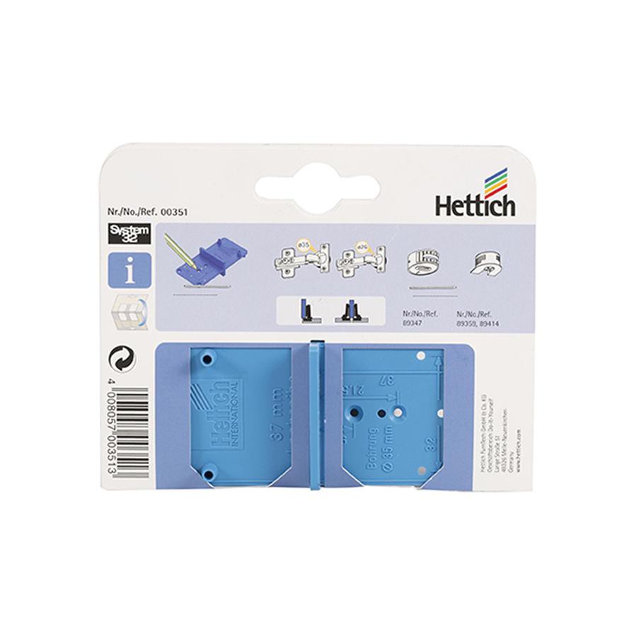 Hettich Hole Marking Template (Blue)