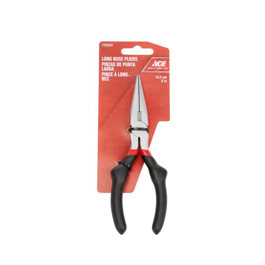 Ace Long Nose Pliers with Vinyl Handle (15 cm)