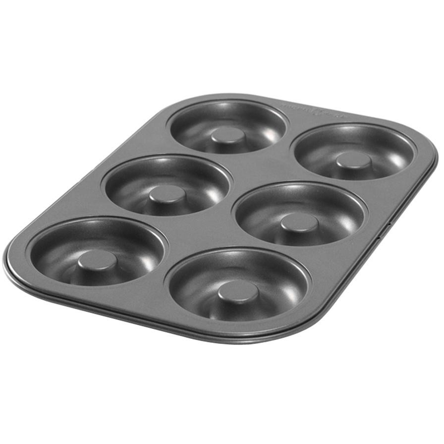 Nordic Doughnut Baking Pan (2.5 x 38 x 31 cm, Black)