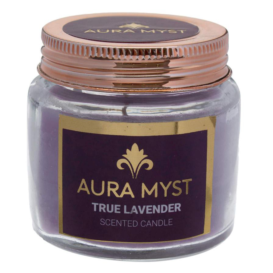 Aura Myst Jar Candle (70 g, Small, True Lavender)