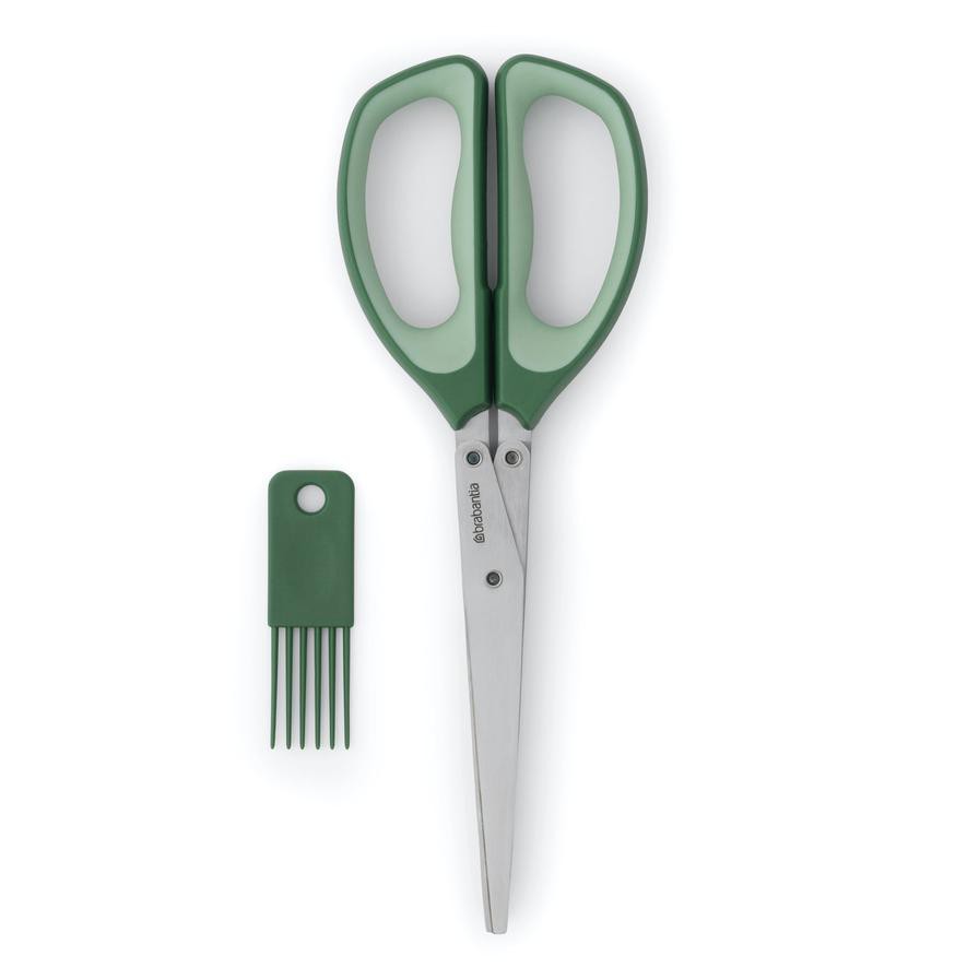 Brabantia Tasty+ Stainless Steel Herb Scissors W/Cleaning Tool (1.9 x 7.9 x 22.2 cm)