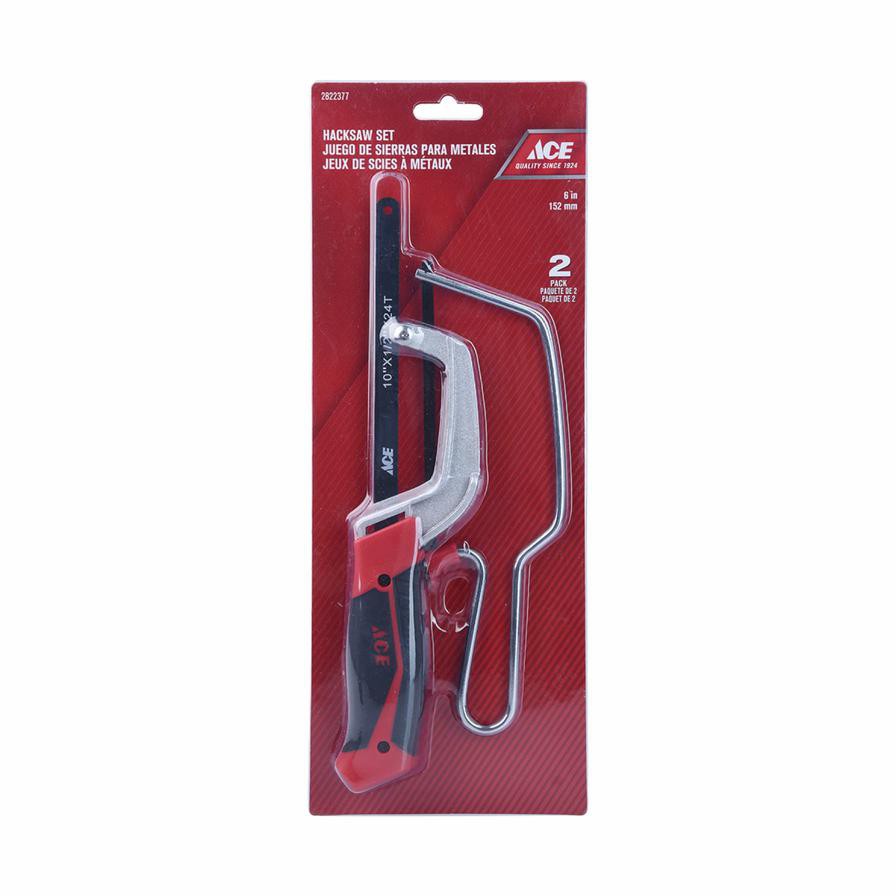 Ace Carbon Steel Mini Hacksaw Set W/TPR Grip (15.2 cm, 2 Pc.)