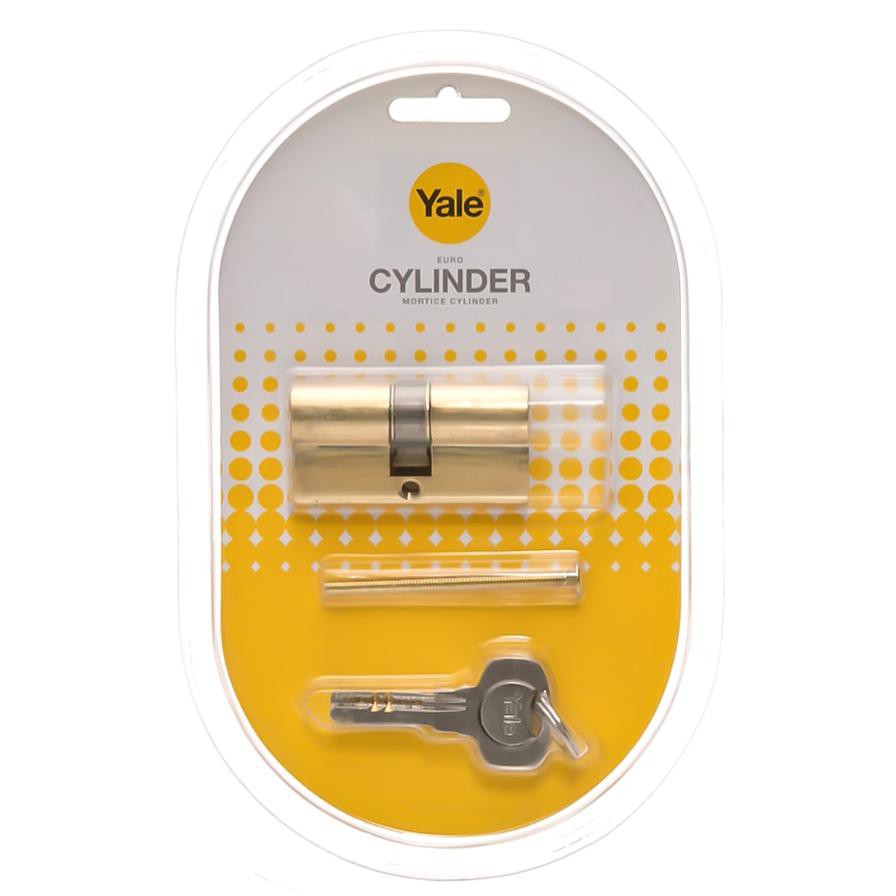 Yale XV-30-30DK-PB Dimple Key Cylinder (60 mm, Brass)