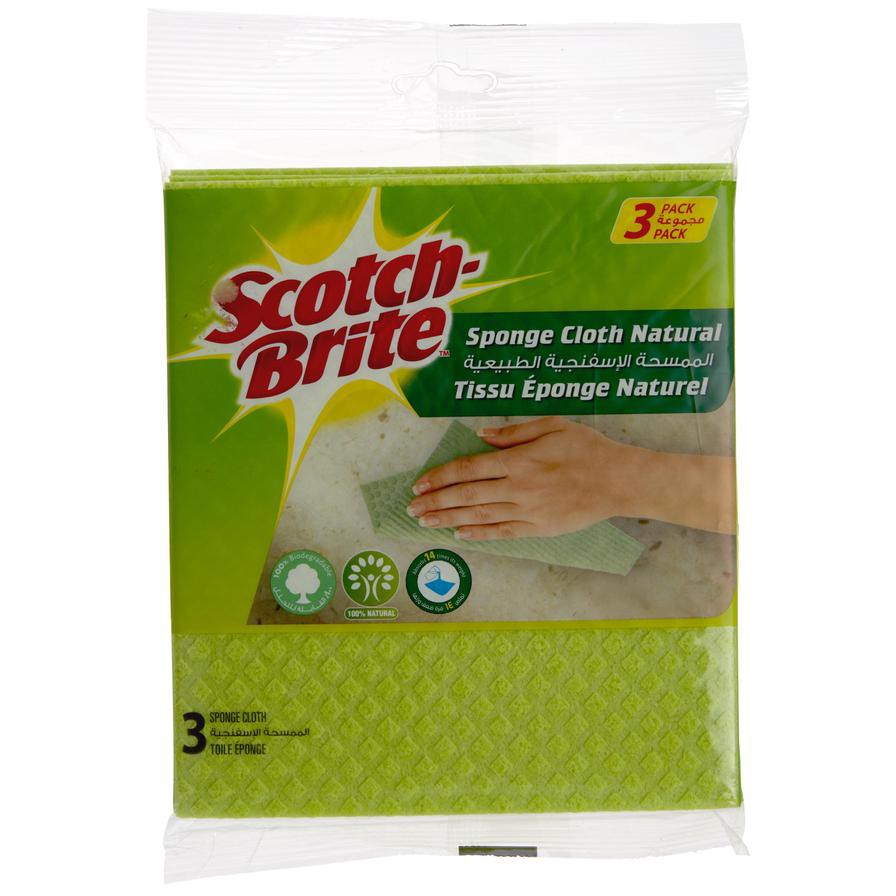 ScotchBrite Natural Sponge Cloth (3 Pieces)