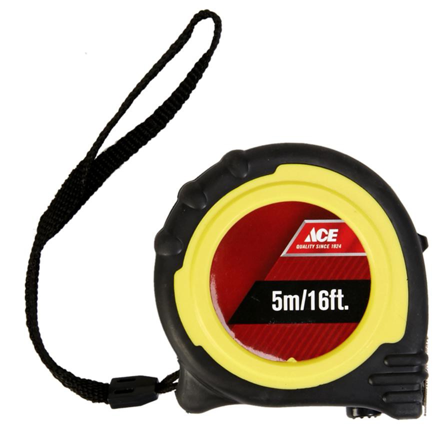 Ace 2-Position TPR Measuring Tape (500 cm, Black/Yellow)