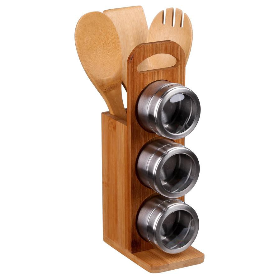 5five Bamboo Kitchen Utensil & Condiment Holder Set (7 Pc.)