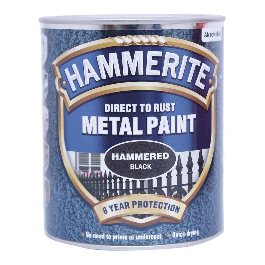 Hammerite Metal Paint (750 ml, Hammered Black)