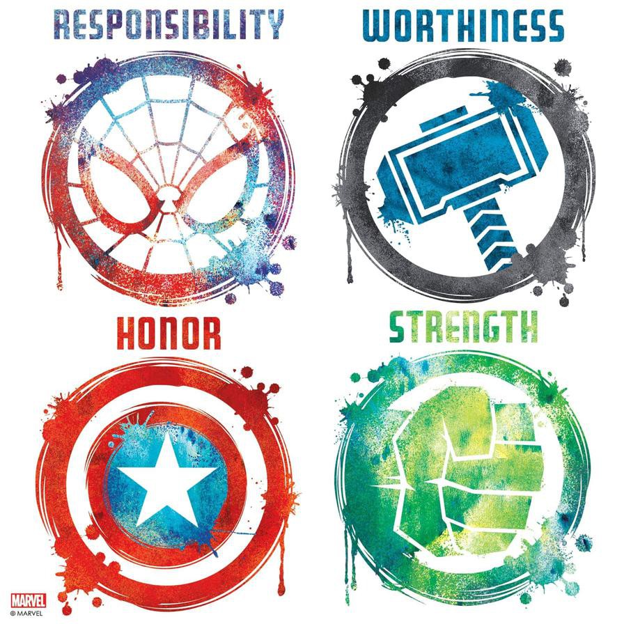 RoomMates Marvel Icons  Peel & Stick Wall Decals (8 Pc.)