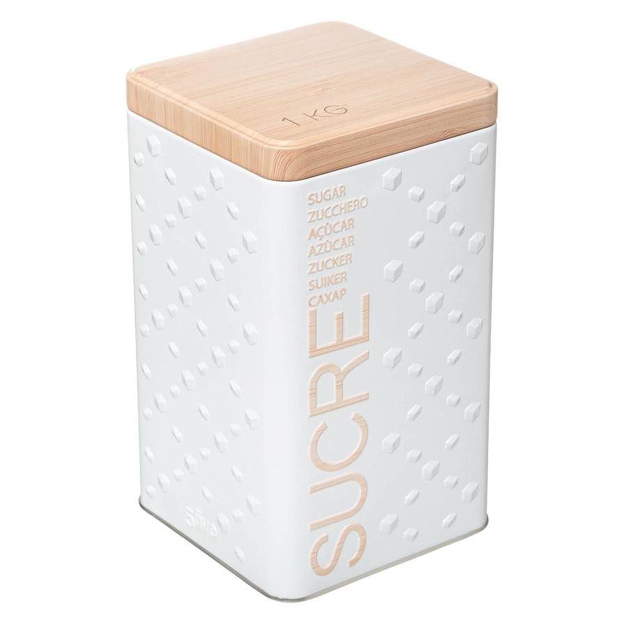 5five Metal Square Sugar Canister (1 kg)