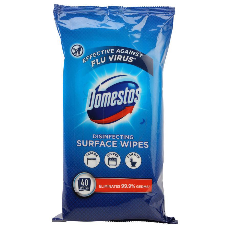 Domestos Antibacterial Toilet Wipes (40 Pc.)